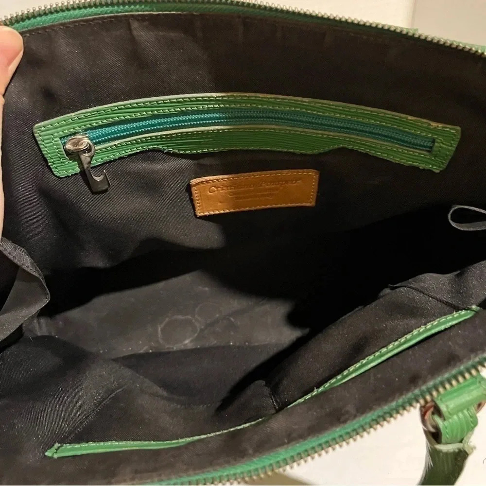 Cristiano Pompeo Handbag Purse Alma Green Made In Italy - Picture 7 of 12